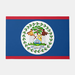 Paillasson Mat de porte avec drapeau du Belize