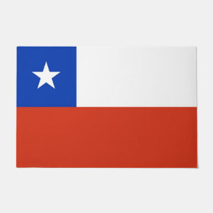 Paillasson Mat de porte avec drapeau du Chili