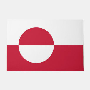Paillasson Mat de porte avec drapeau du Groenland
