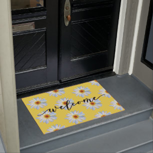Paillasson Mat de porte de bienvenue à la mode Jaune Bright D