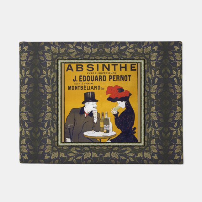 Paillasson Mat de porte de carte postale française (Devant)