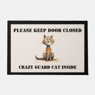 Paillasson Mat de porte de chat fou