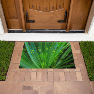 Paillasson Mat de porte de palmetto de scie verte