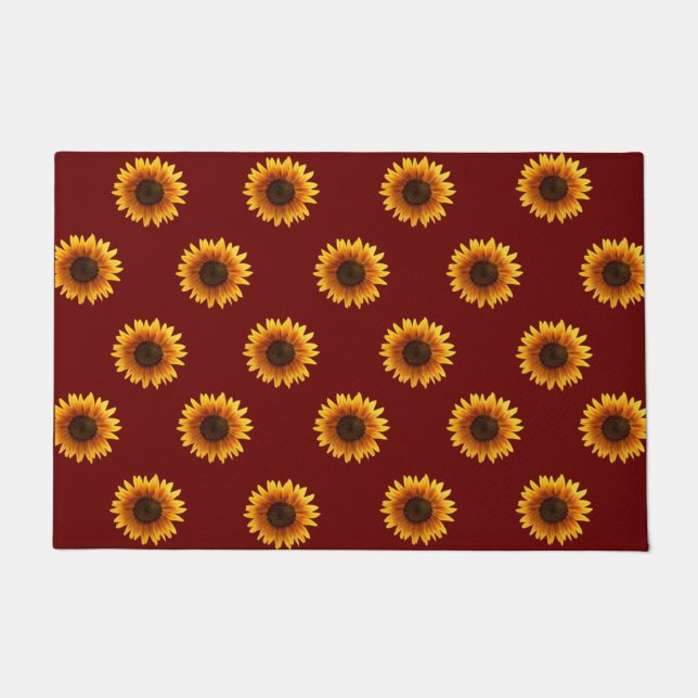 Paillasson Mat de porte de tournesol (Devant)