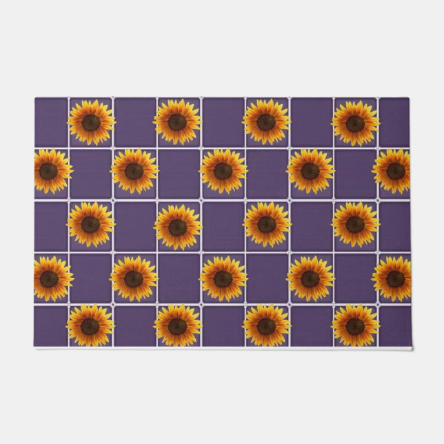 Paillasson Mat de porte de tournesol (Devant)