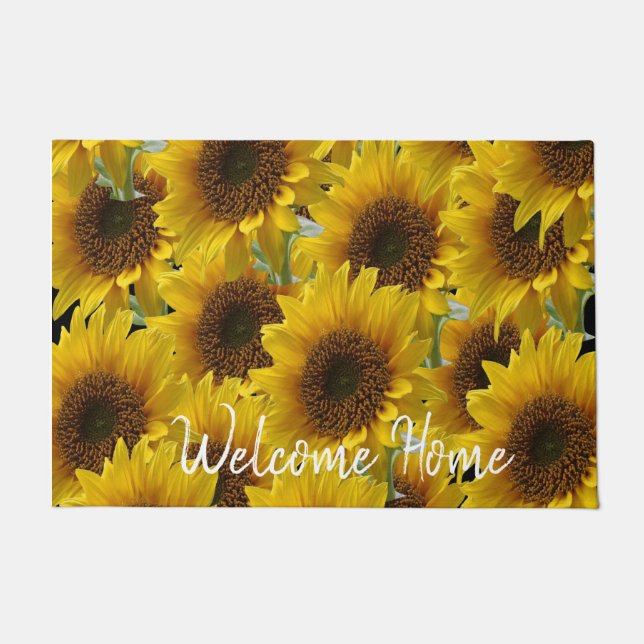 Paillasson Mat de porte de tournesol (Devant)