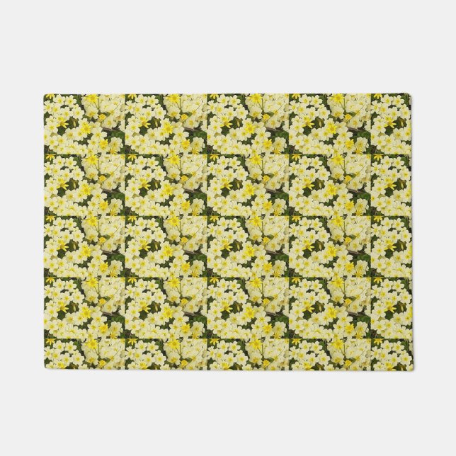Paillasson Mat de porte des Primroses du printemps (Devant)