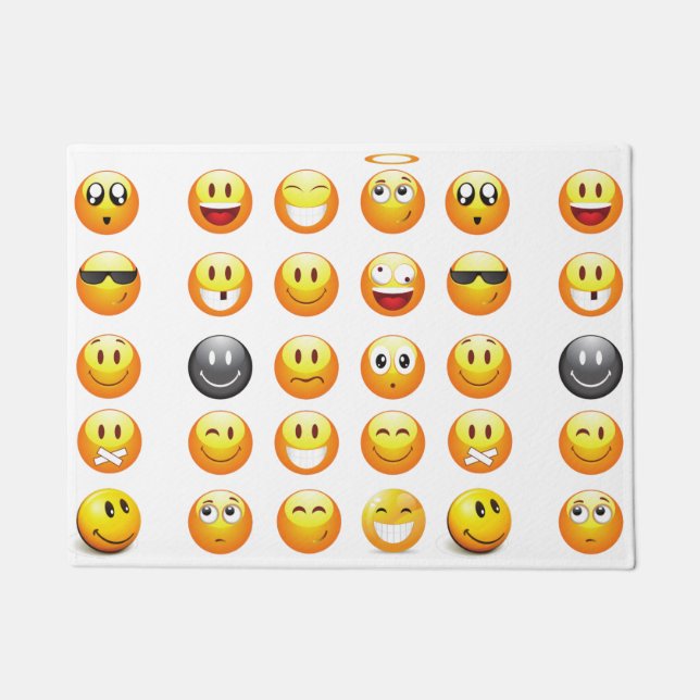Paillasson mat de porte émojis (Devant)