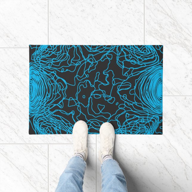 Paillasson Mat de porte en fer azur (Intérieur)