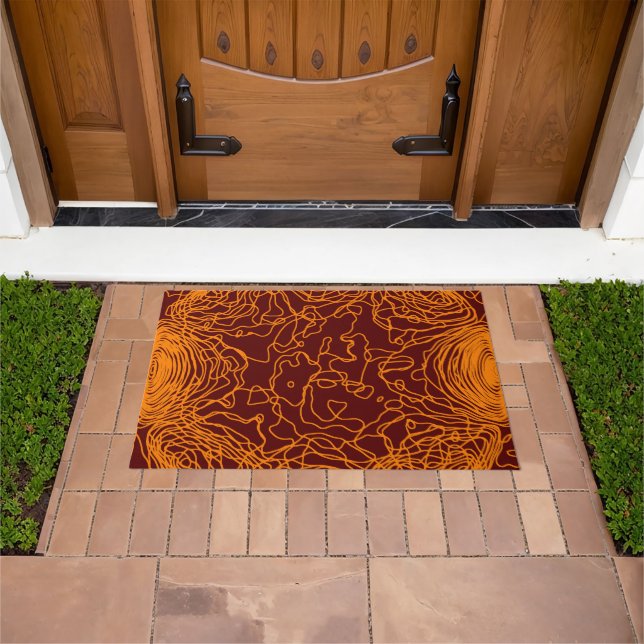 Paillasson Mat de porte en fer orange (De plein air)