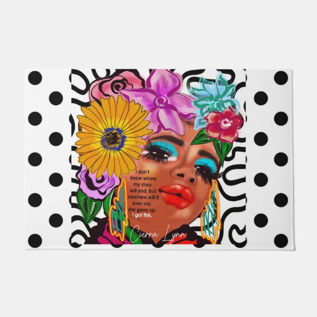 Paillasson Mat de porte en fleur (Devant)