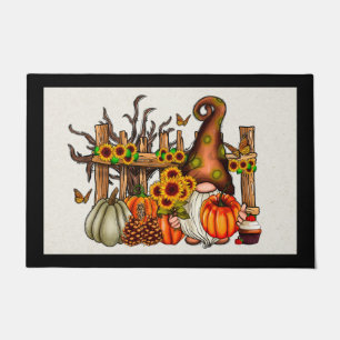 Paillasson Mat de porte Gnome Automne