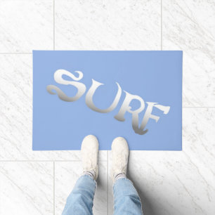 Paillasson mat de porte incliné bleu surf