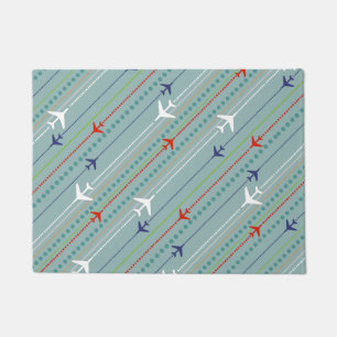 Paillasson Mat de porte Motif d'avion rétro