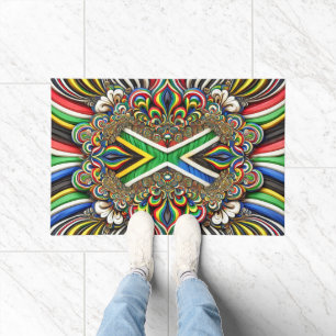 Paillasson Mat de portes avec design de couleurs sud-africain