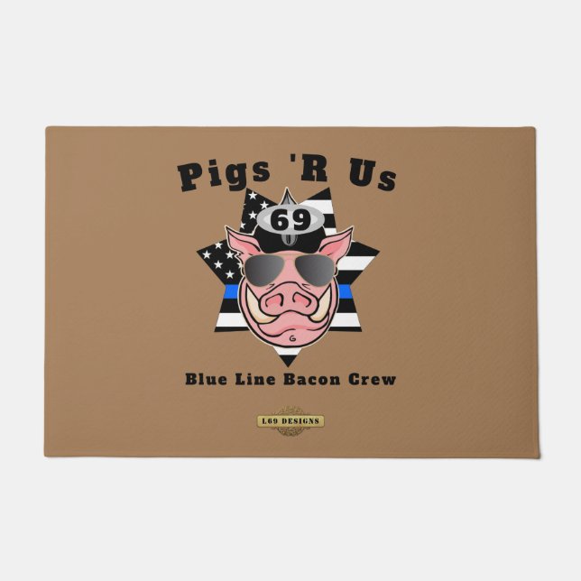 Paillasson mat drôle "PIGS 'R US" (Devant)