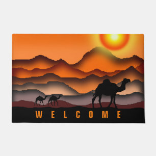 Paillasson Matelas de bienvenue avec Sunset Desert Camping