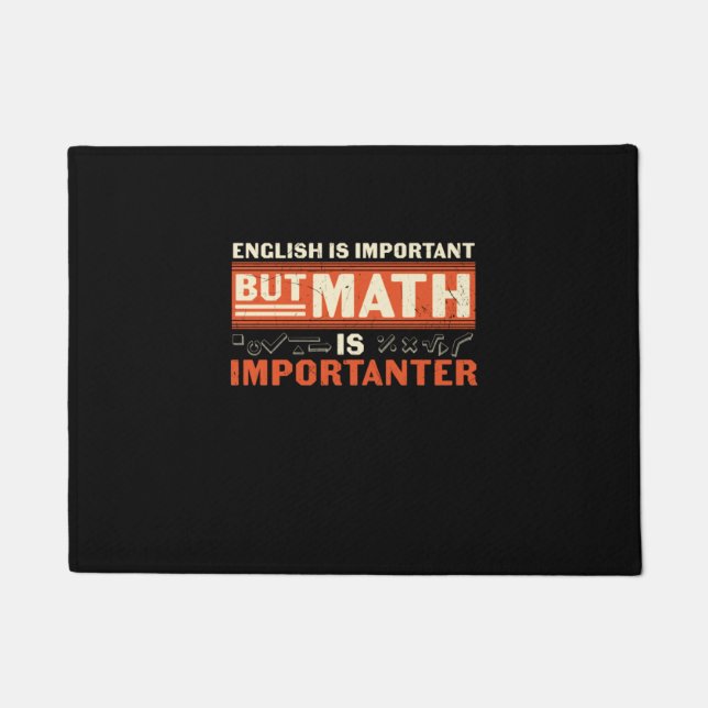 Paillasson Math Teacher Math Is Importanter (Devant)