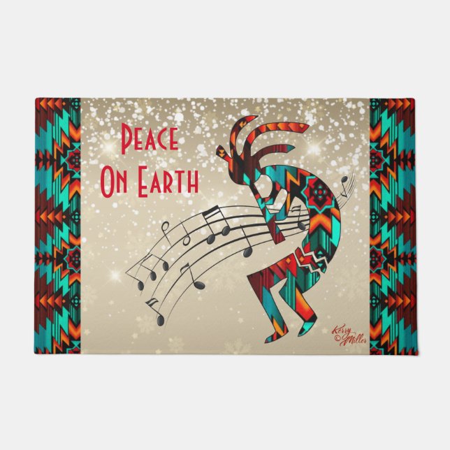 Paillasson Matmat Kokopelli de Noël (Devant)