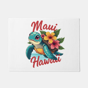 Paillasson Maui Hawaii T Shirt Fille Femmes Enfants Tortue de