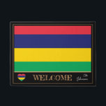 Paillasson Maurice & Maurice Pavillon /sports Bienvenue<br><div class="desc">Format de porte : Drapeau mauricien & tapis mauricien de "bienvenue" - aimez mon pays,  voyage,  vacances,  patriotes nationaux / fans de sports</div>