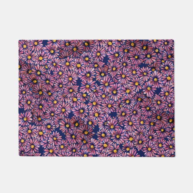 Paillasson Mauve Moody Daisies (Devant)