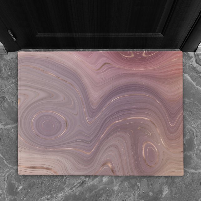 Paillasson Mauve Strata | Dusty Rose et Rose Gold Agate (Créateur téléchargé)