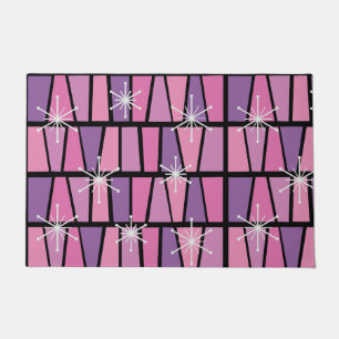 Paillasson MCM géométrique Abstrait rose violet