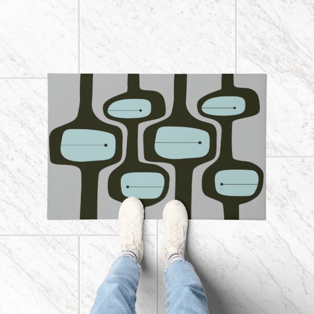 Paillasson MCM WELCOME MAT - Vintage bleu et gris (Intérieur)