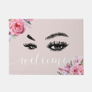 Paillasson Mèches et accueil floral de salon de maquilleur de
