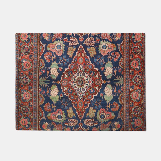 Paillasson Medallian rouge de la Persia Kashan  (Devant)