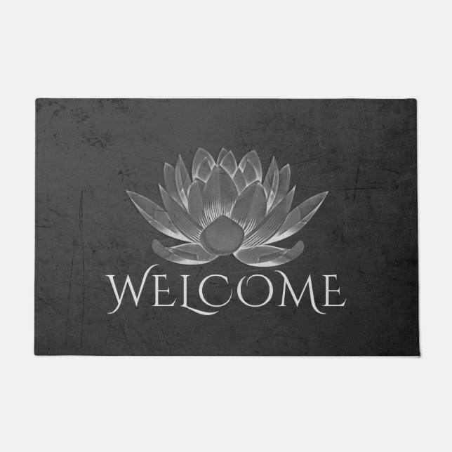 Paillasson Méditation YOGA Instructeur Lotus Welcome Doormat (Devant)