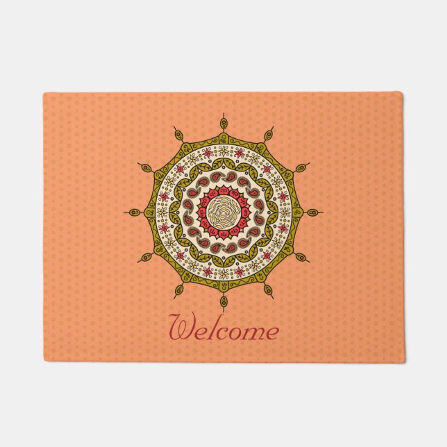 Paillasson Mehndi Imaginaire Gold Doormat (Devant)
