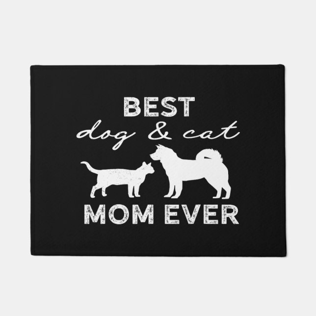 Paillasson Meilleur Chien Et Chat Maman Cadeau Cute Crazy Cha (Devant)