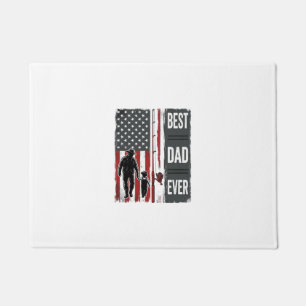 Paillasson Meilleur Papa Pêche Drapeau Vintage Vector Design_