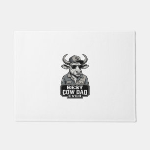 Paillasson Meilleur papa vache jamais design de gravure vinta