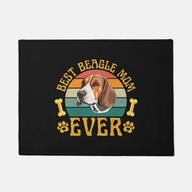 Paillasson Meilleure maman Beagle Ever, Chien Beagle Drôle Ca (Devant)