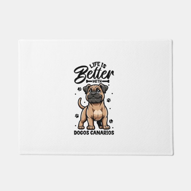 Paillasson Meilleure vie avec Dogo Canario (Devant)