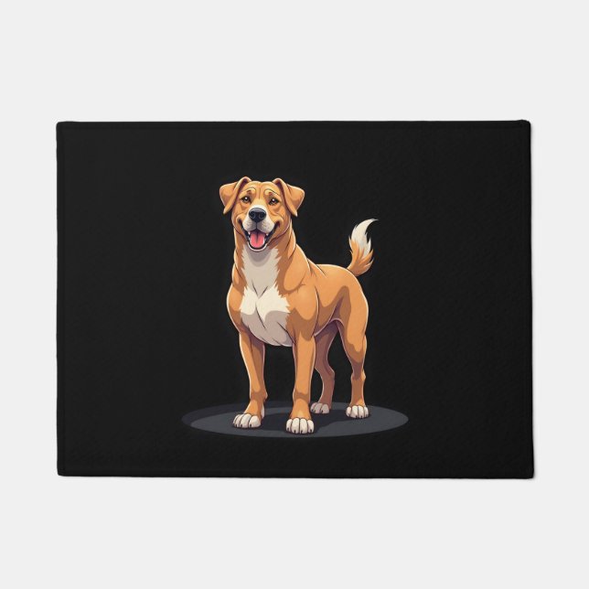 Paillasson Meilleure vie avec T-shirt Dogo Canario Long Sleev (Devant)