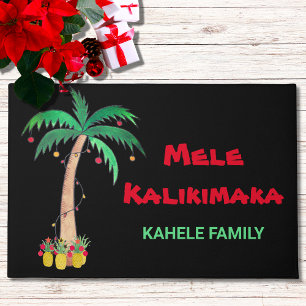 Paillasson Mele Kalikimaka Noël Ananas Nom de la paume