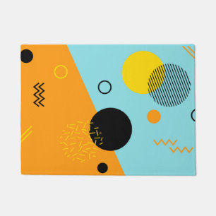 Paillasson Memphis, hipster, tendance, art de l'illustration