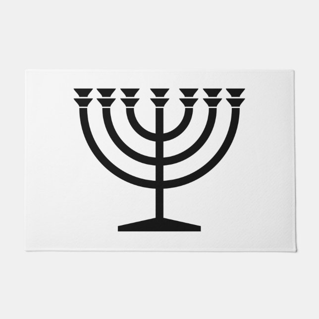 Paillasson Menorah juive (symbole du judaïsme) (Devant)