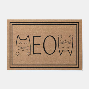 Paillasson Meow Kitty Chats mat, Drôle Chat