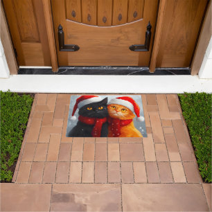 Paillasson Meowy Christmas Winter Love