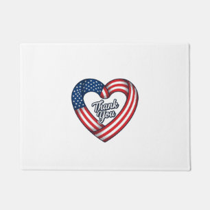 Paillasson Merci cœur patriotique vintage vector design_1