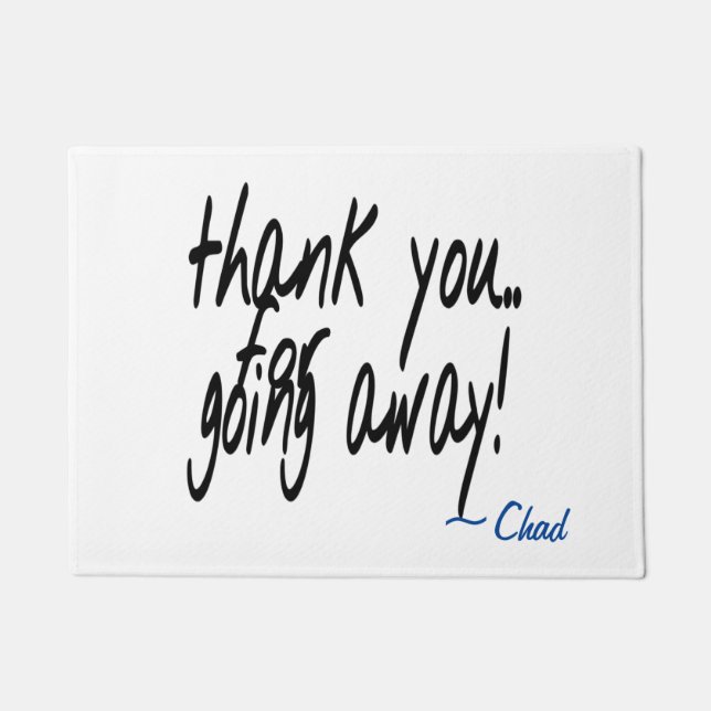 Paillasson Merci pour s'être éloigné de la personnalisation s (Devant)