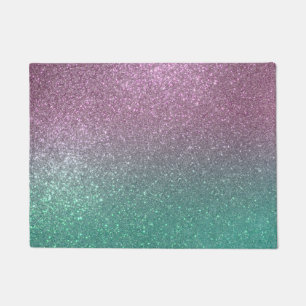 Paillasson Mermaid vert rose Parties scintillant étincelante 