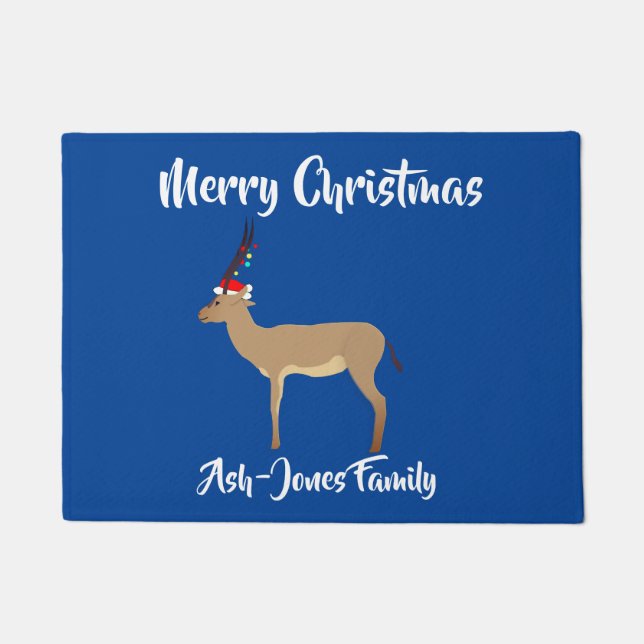 Paillasson Merry Christmas Springbok (Devant)