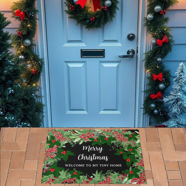 Paillasson Merry Christmas welcome to my tiny home (Merry Christmas welcome to my tiny home Doormat. Wonderful doormat for the holiday season.)