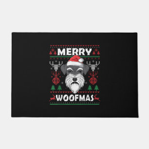 Paillasson Merry Woofmas Schnauzer Noël Amoureux des chiens P